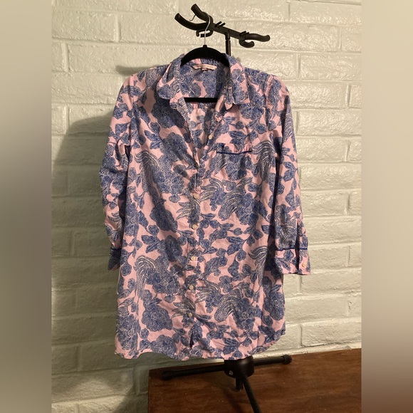 Victoria’s Secret Nightshirt EUC Lilac and Blue Print Medium - Picture 2 of 5